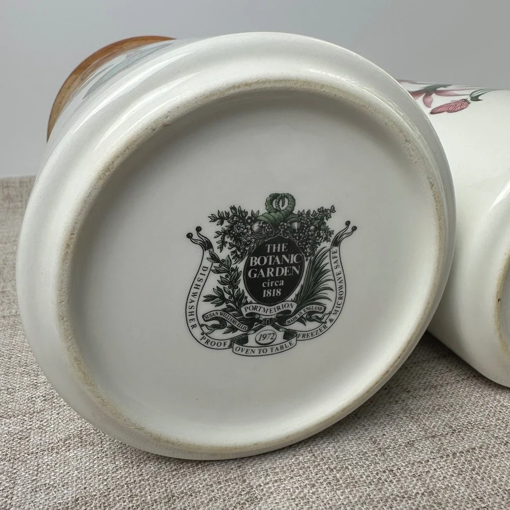 Vintage Portmeirion Botanic Garden Ceramic Canister Set of 4 | 1970s